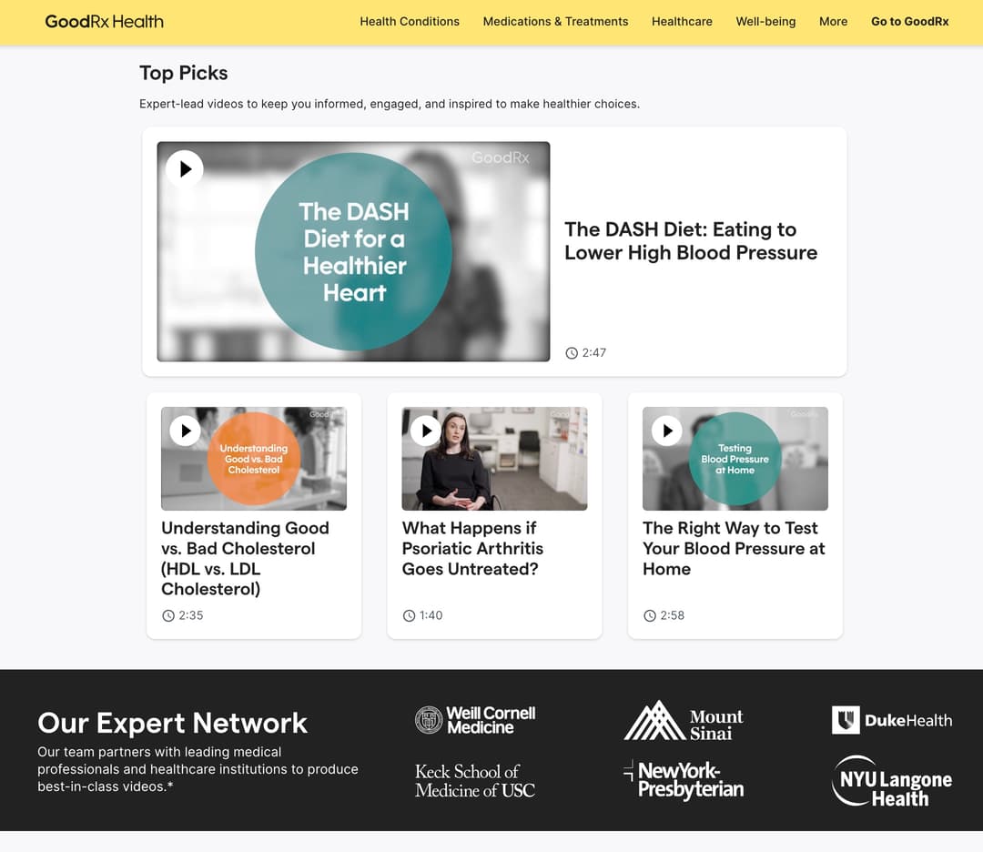 GoodRx – Health / Video – 2019 – 2022 Thumbnail