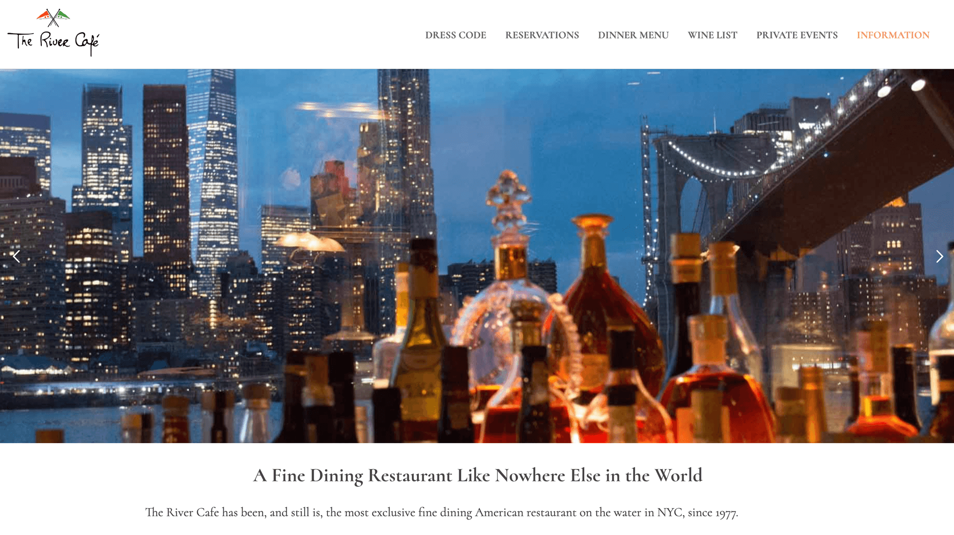 THE RIVER CAFE – 2018